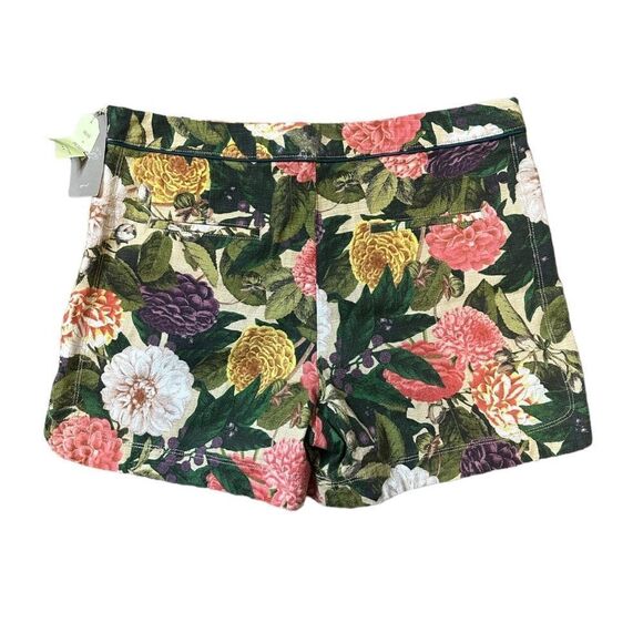 Anthropologie Elevenses Green Ranunculus Bloom Floral Shorts Size 12 NWT - Picture 4 of 12